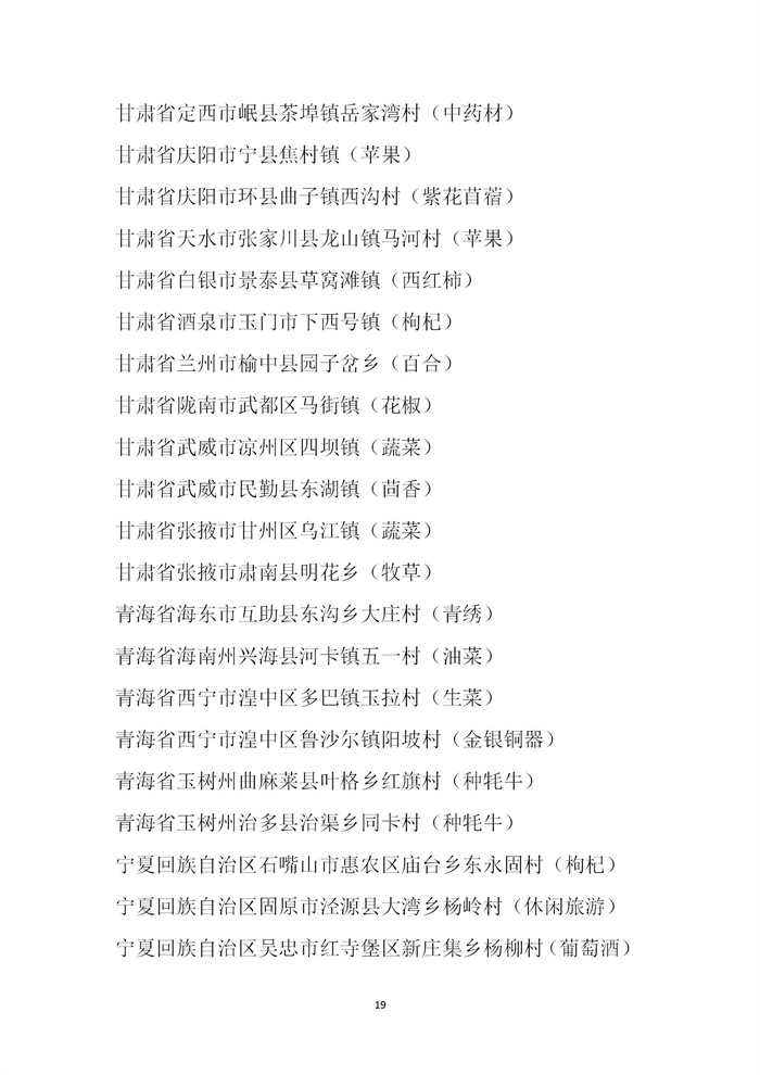 【名單公示】第十一批全國“一村一品”示范村鎮名單公示(圖19) 【名單公示】第十一批全國“一村一品”示范村鎮名單公示(圖19)